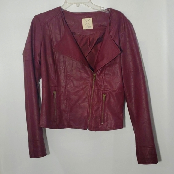 Pins and Needles Moto Jacket Vegan Leather Large - Picture 1 of 9